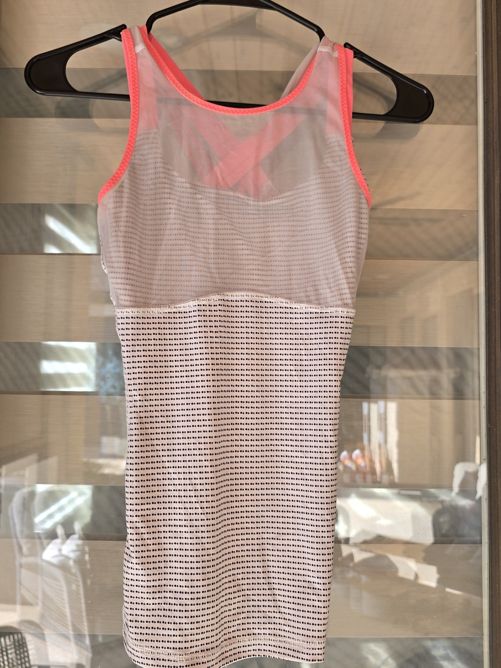 lululemon athletica White Tank Top with Neon Pink Trim